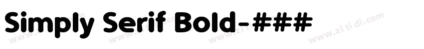 Simply Serif Bold字体转换